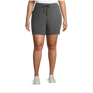 TERRA &SKY 100% Cotton Knit Drawstring Women's Plus Size 5X (32W-34W) Shorts